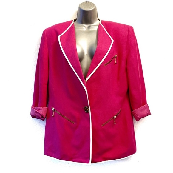 Vintage Pink Blazer Size 8 - Picture 1 of 7